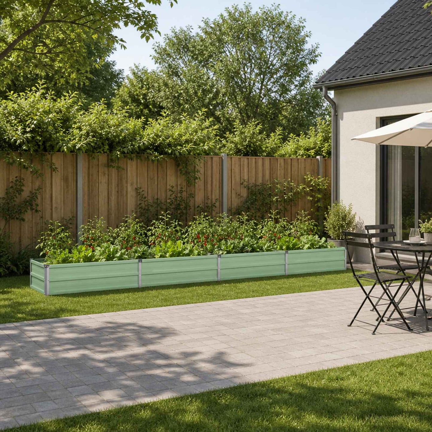 vidaXL Raised Garden Bed Pastel Green 320 x 40 x 24 cm