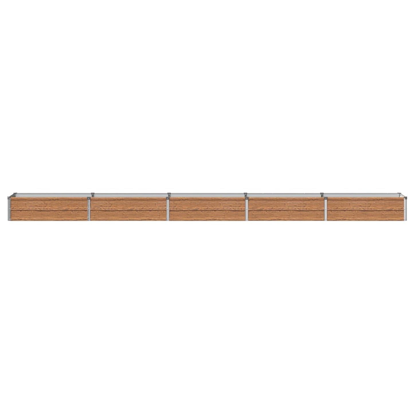 vidaXL Raised Garden Bed Wood Brown 400 x 40 x 24 cm cold-rolled steel