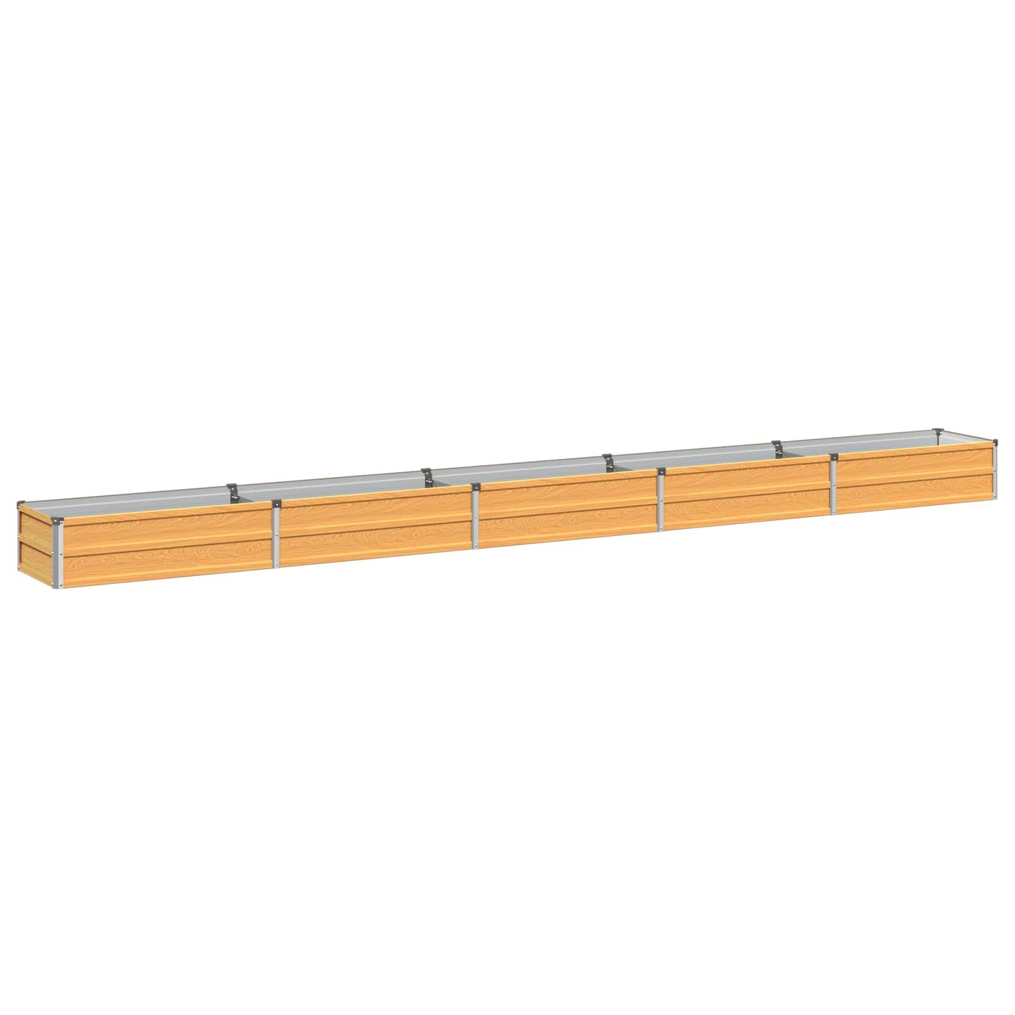 vidaXL Raised Garden Bed Natural 400 x 40 x 24 cm cold-rolled steel