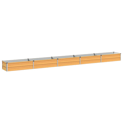 vidaXL Raised Garden Bed Natural 400 x 40 x 24 cm cold-rolled steel