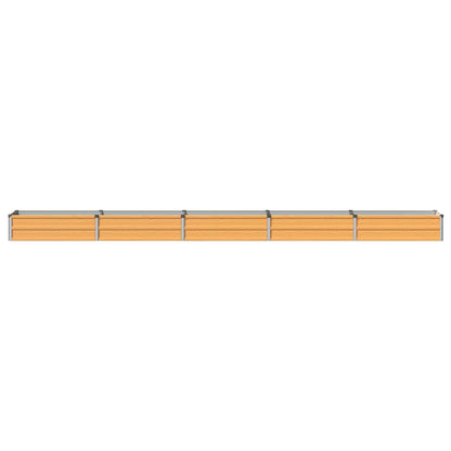 vidaXL Raised Garden Bed Natural 400 x 40 x 24 cm cold-rolled steel