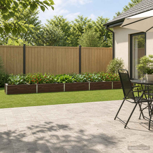 vidaXL Raised Garden Bed Black 400 x 40 x 24 cm cold-rolled steel
