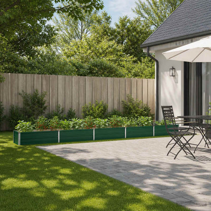 vidaXL Raised Garden Bed Green 400 x 40 x 24 cm Galvanised Steel