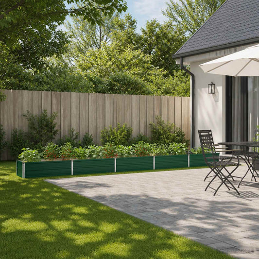 vidaXL Raised Garden Bed Green 400 x 40 x 24 cm cold-rolled steeel