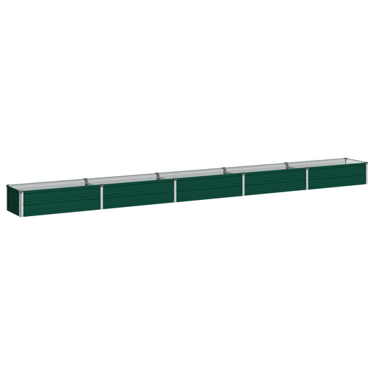 vidaXL Raised Garden Bed Green 400 x 40 x 24 cm cold-rolled steeel