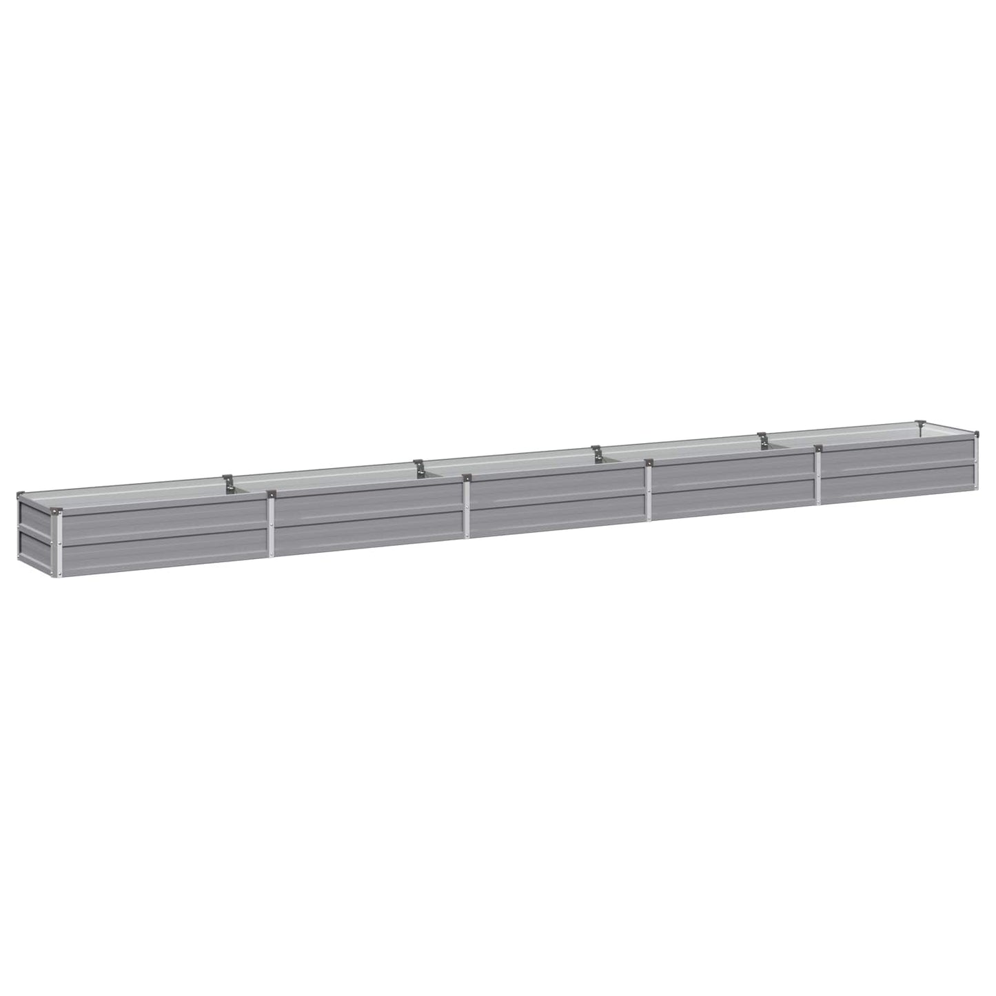 vidaXL Raised Garden Bed Grey 400 x 40 x 24 cm cold-rolled steel