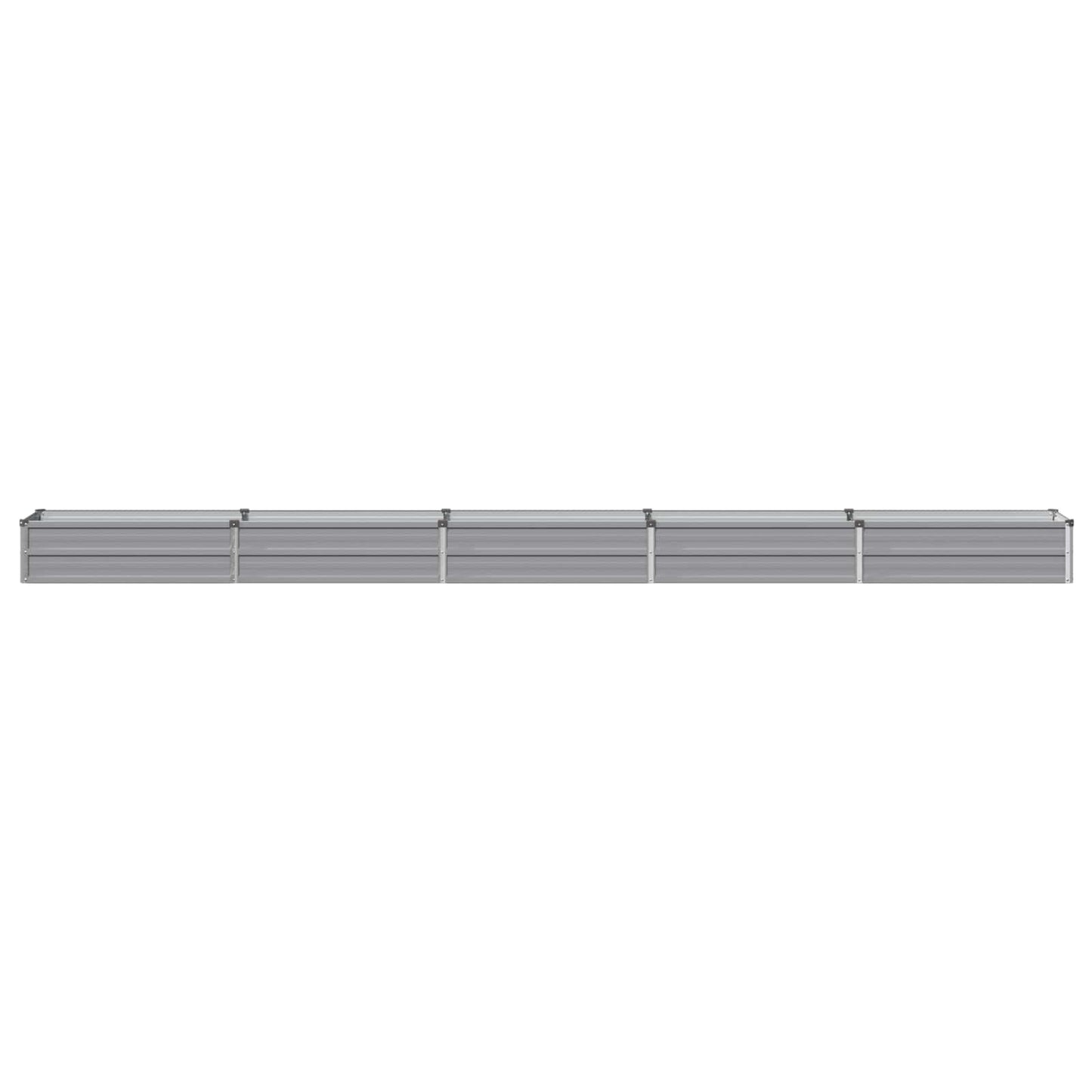 vidaXL Raised Garden Bed Grey 400 x 40 x 24 cm cold-rolled steel