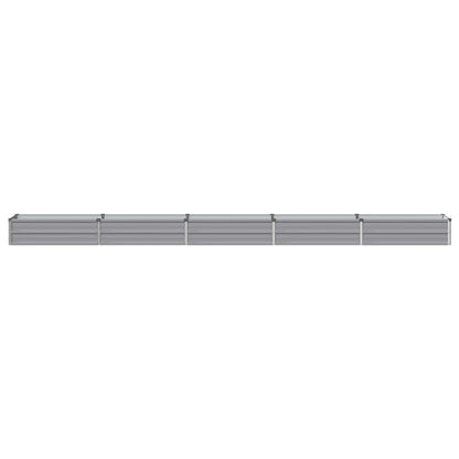 vidaXL Raised Garden Bed Grey 400 x 40 x 24 cm cold-rolled steel