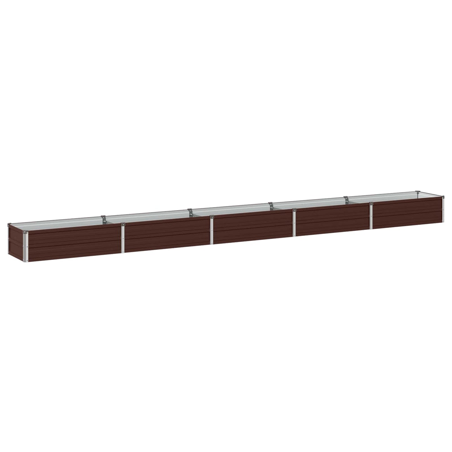 vidaXL Raised Garden Bed Brown 400 x 40 x 24 cm cold-rolled steel