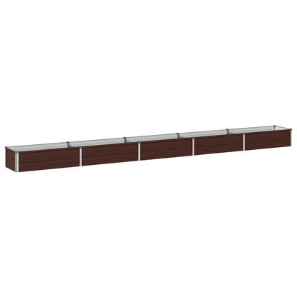 vidaXL Raised Garden Bed Brown 400 x 40 x 24 cm cold-rolled steel