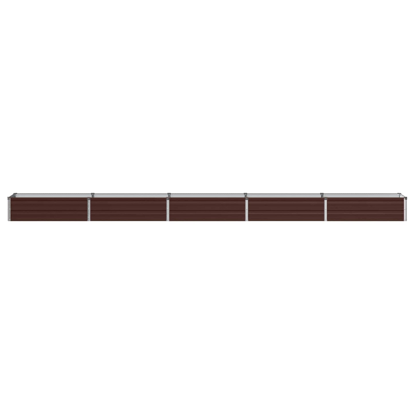 vidaXL Raised Garden Bed Brown 400 x 40 x 24 cm cold-rolled steel