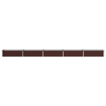 vidaXL Raised Garden Bed Brown 400 x 40 x 24 cm cold-rolled steel