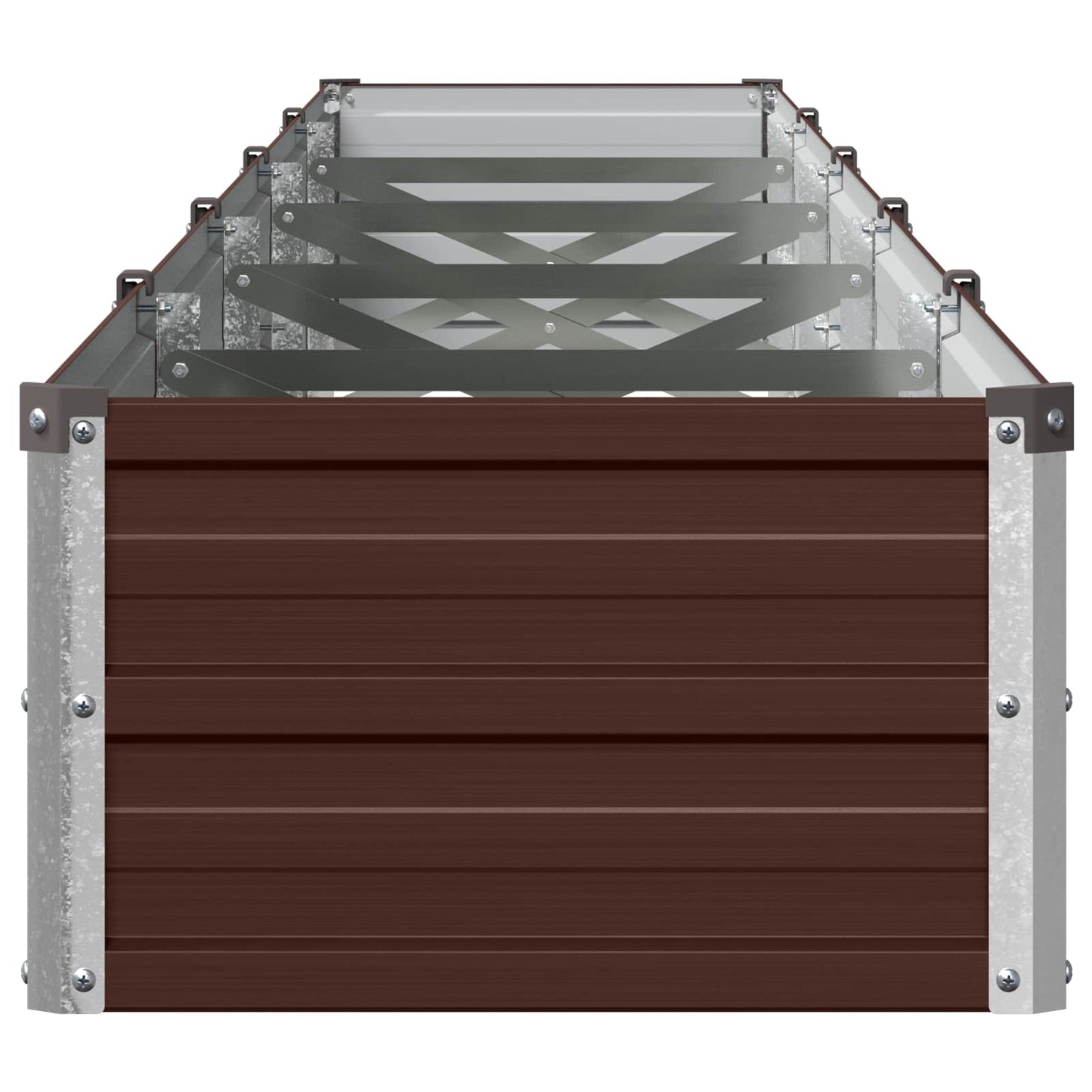 vidaXL Raised Garden Bed Brown 400 x 40 x 24 cm cold-rolled steel