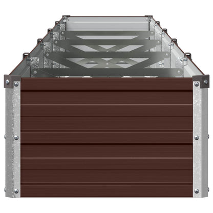 vidaXL Raised Garden Bed Brown 400 x 40 x 24 cm cold-rolled steel