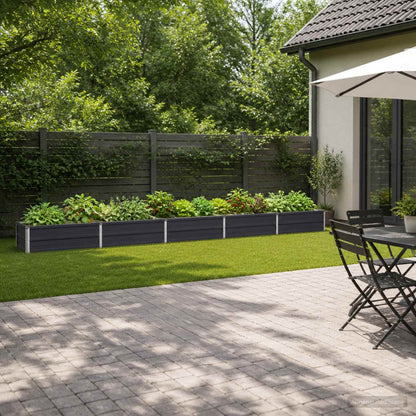 vidaXL Raised Garden Bed Anthracite 400 x 40 x 24 cm cold-rolled steel