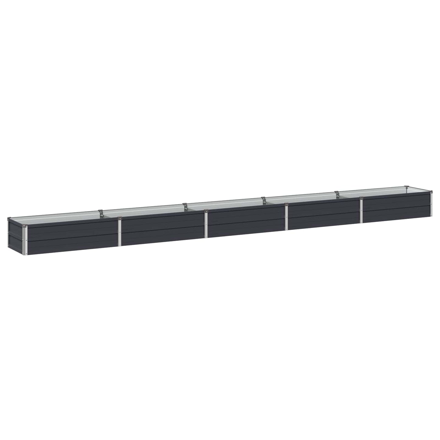 vidaXL Raised Garden Bed Anthracite 400 x 40 x 24 cm cold-rolled steel