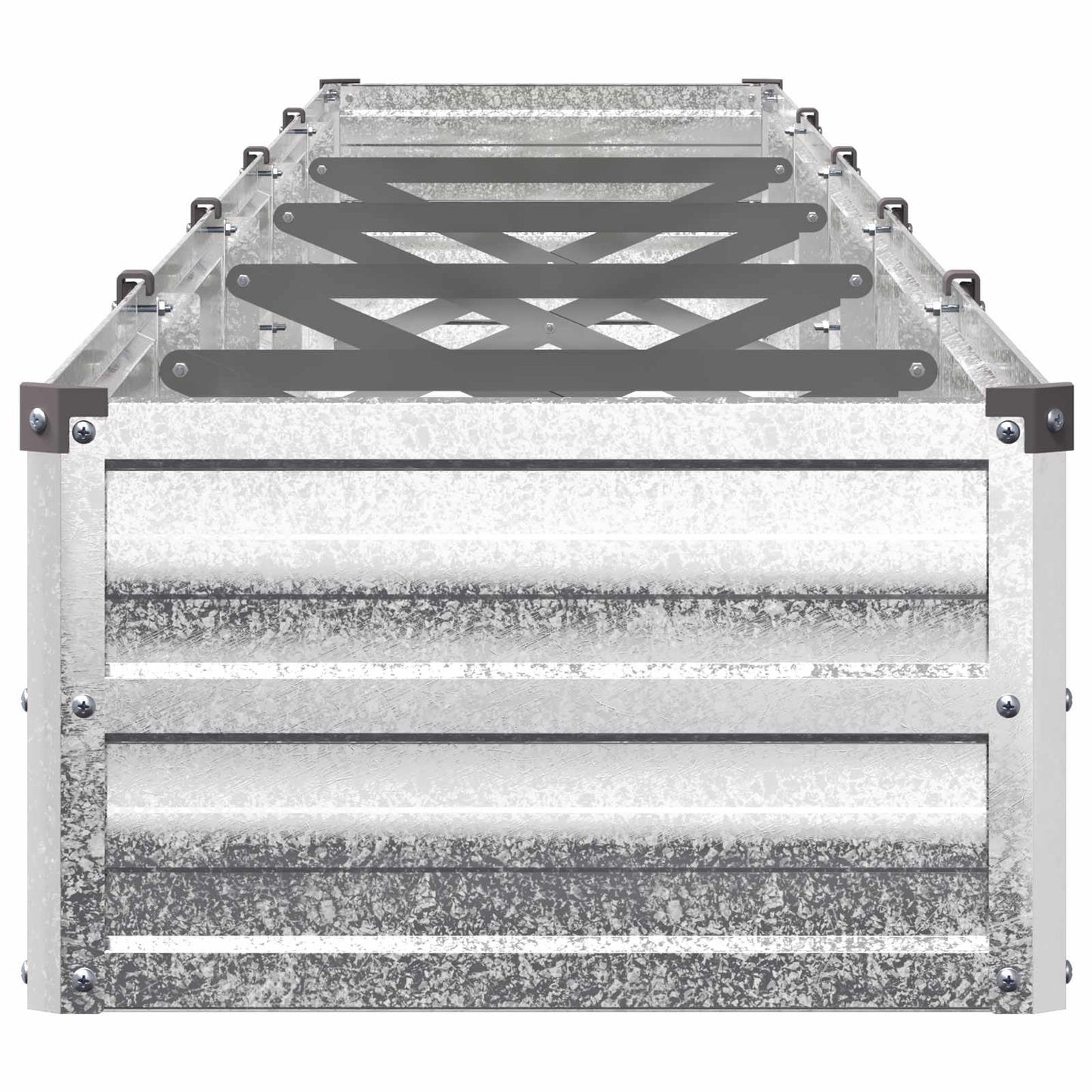 vidaXL Raised Garden Bed Silver 400 x 40 x 24 cm galvanized