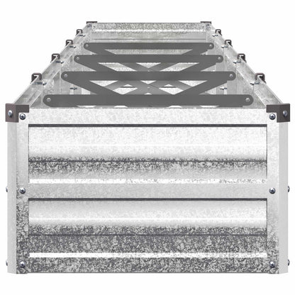 vidaXL Raised Garden Bed Silver 400 x 40 x 24 cm galvanized