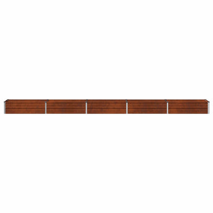 vidaXL Raised Garden Bed Rusty 400 x 40 x 24 cm corton
