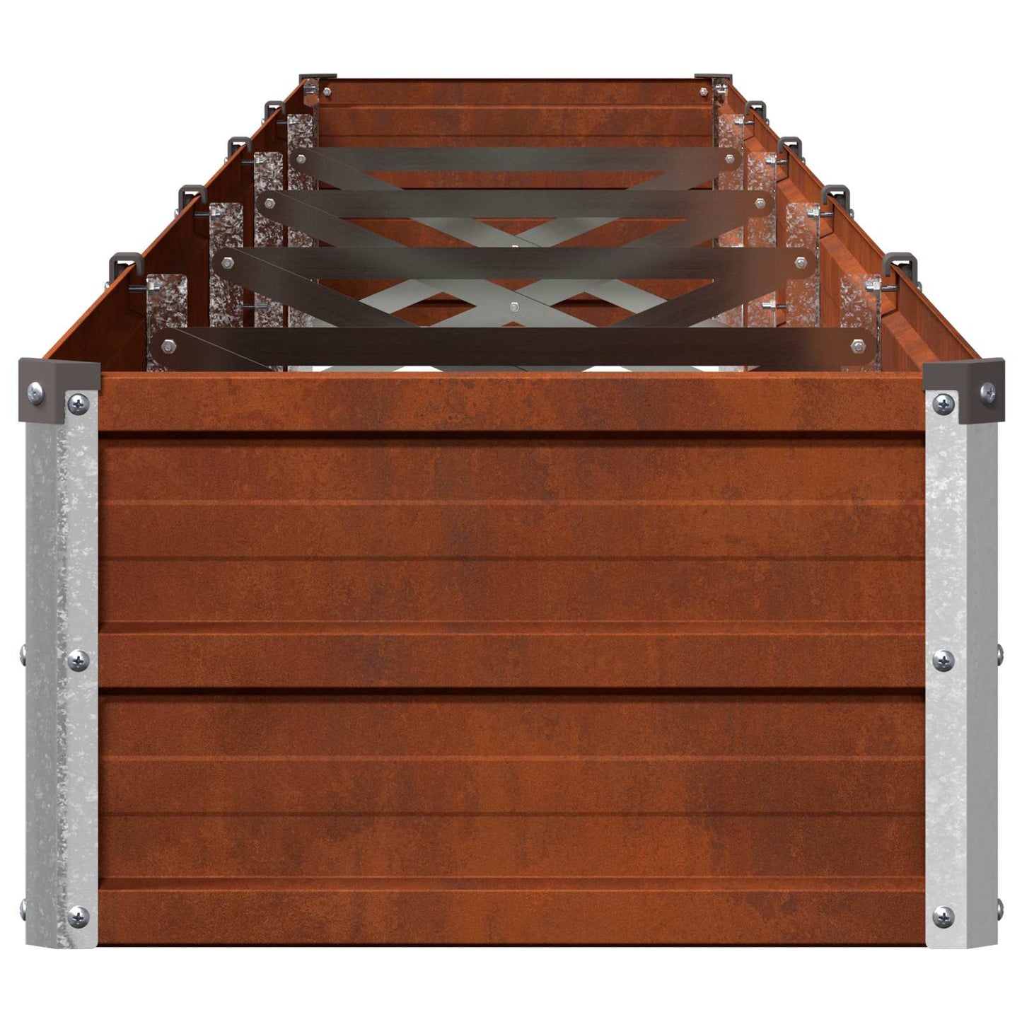vidaXL Raised Garden Bed Rusty 400 x 40 x 24 cm corton