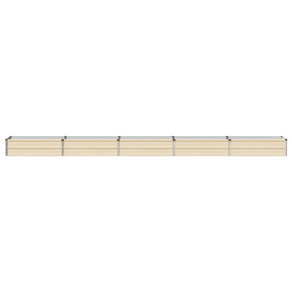 vidaXL Raised Garden Bed Ivory 400 x 40 x 24 cm cold-rolled steel