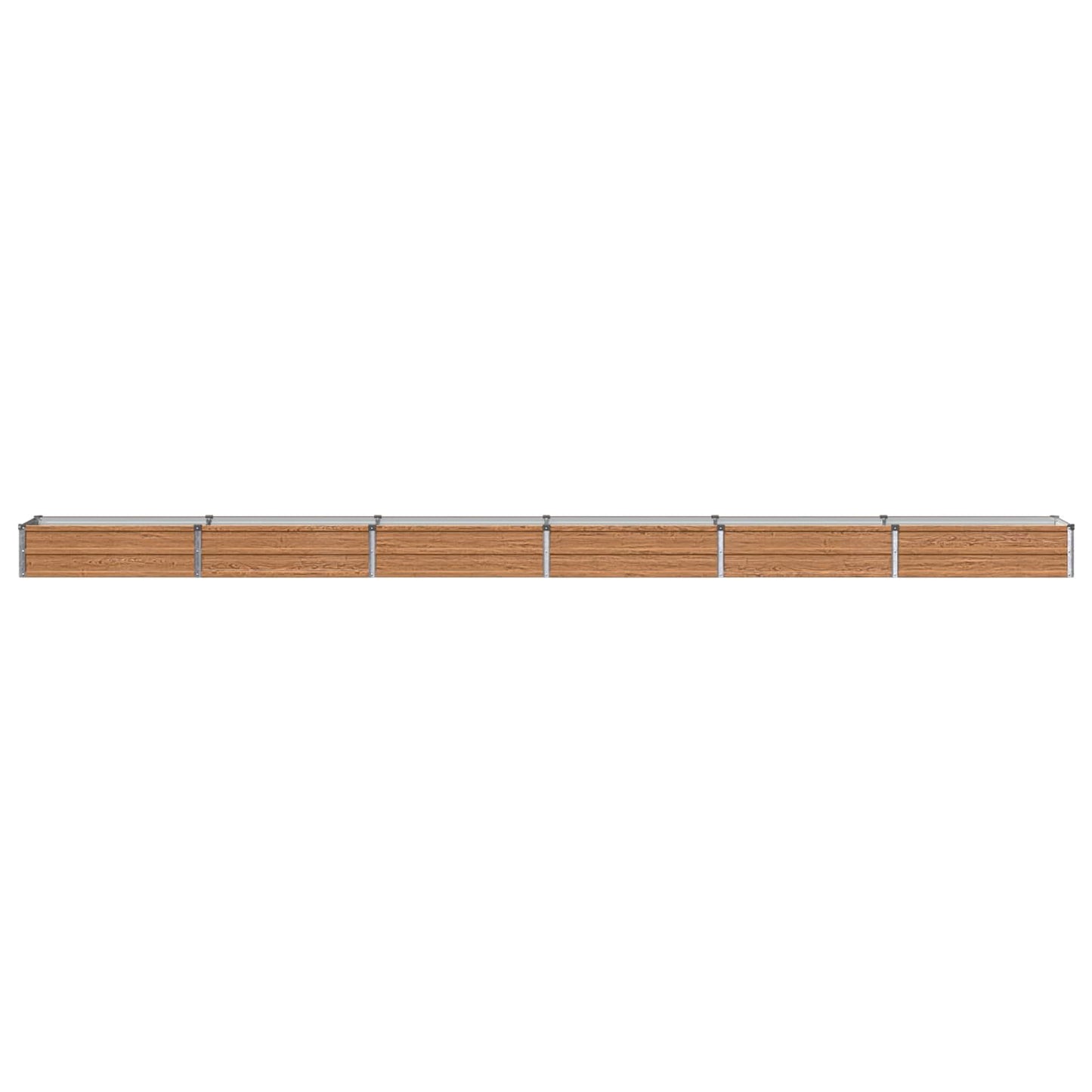 vidaXL Raised Garden Bed Wood Brown 480 x 40 x 24 cm cold-rolled steel