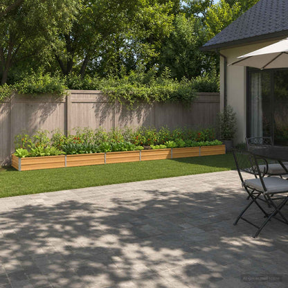 vidaXL Raised Garden Bed Natural 480 x 40 x 24 cm cold-rolled steel