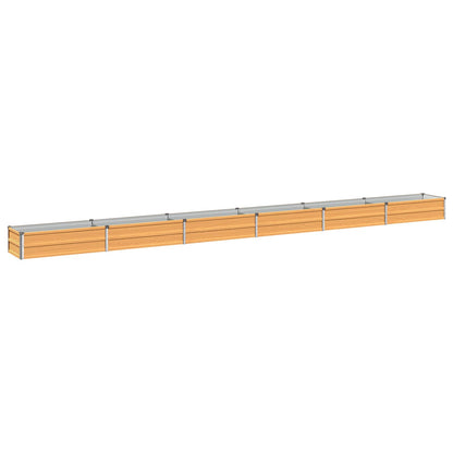 vidaXL Raised Garden Bed Natural 480 x 40 x 24 cm cold-rolled steel