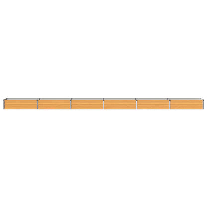 vidaXL Raised Garden Bed Natural 480 x 40 x 24 cm cold-rolled steel