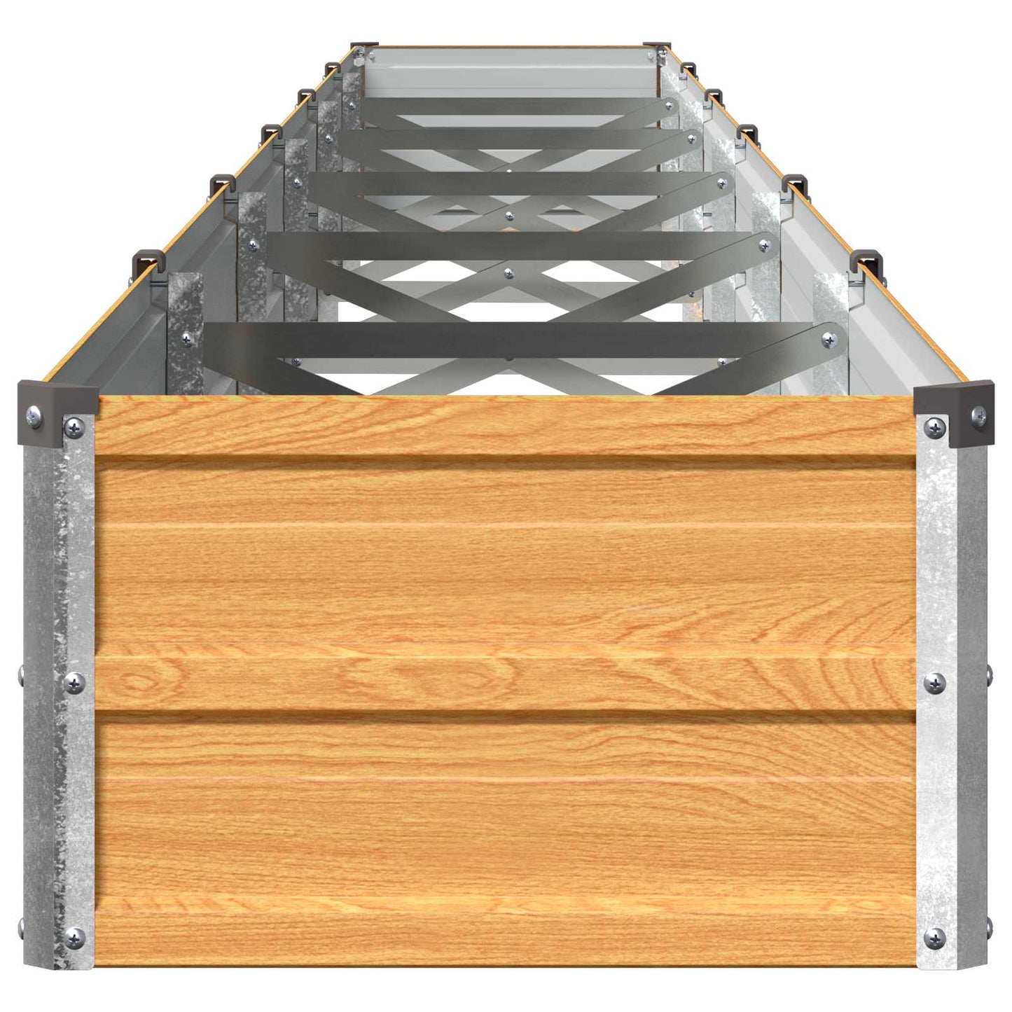 vidaXL Raised Garden Bed Natural 480 x 40 x 24 cm cold-rolled steel
