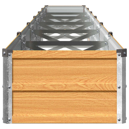 vidaXL Raised Garden Bed Natural 480 x 40 x 24 cm cold-rolled steel