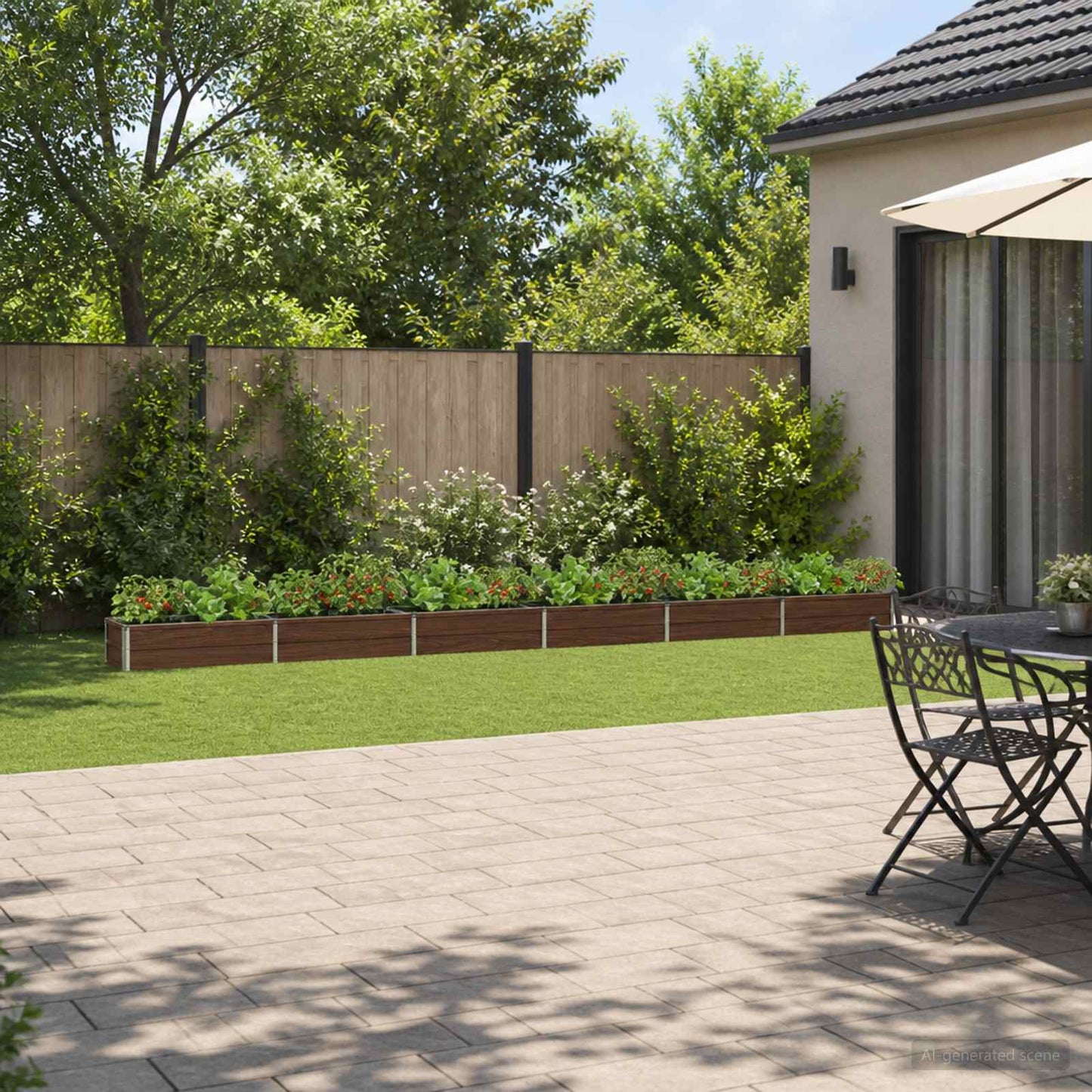vidaXL Raised Garden Bed Black 480 x 40 x 24 cm cold-rolled steel