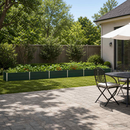 vidaXL Raised Garden Bed Green 480 x 40 x 24 cm cold-rolled steeel
