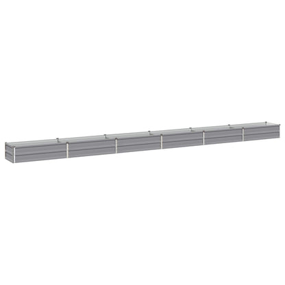 vidaXL Raised Garden Bed Grey 480 x 40 x 24 cm cold-rolled steel