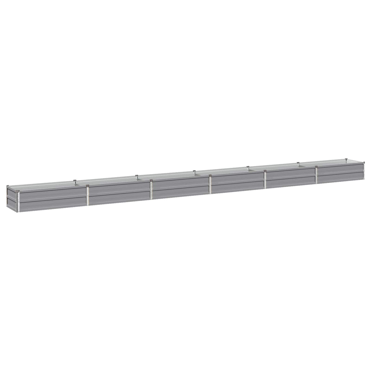 vidaXL Raised Garden Bed Grey 480 x 40 x 24 cm Galvanised Steel