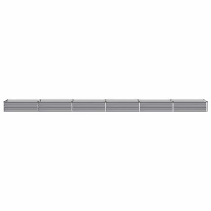 vidaXL Raised Garden Bed Grey 480 x 40 x 24 cm cold-rolled steel
