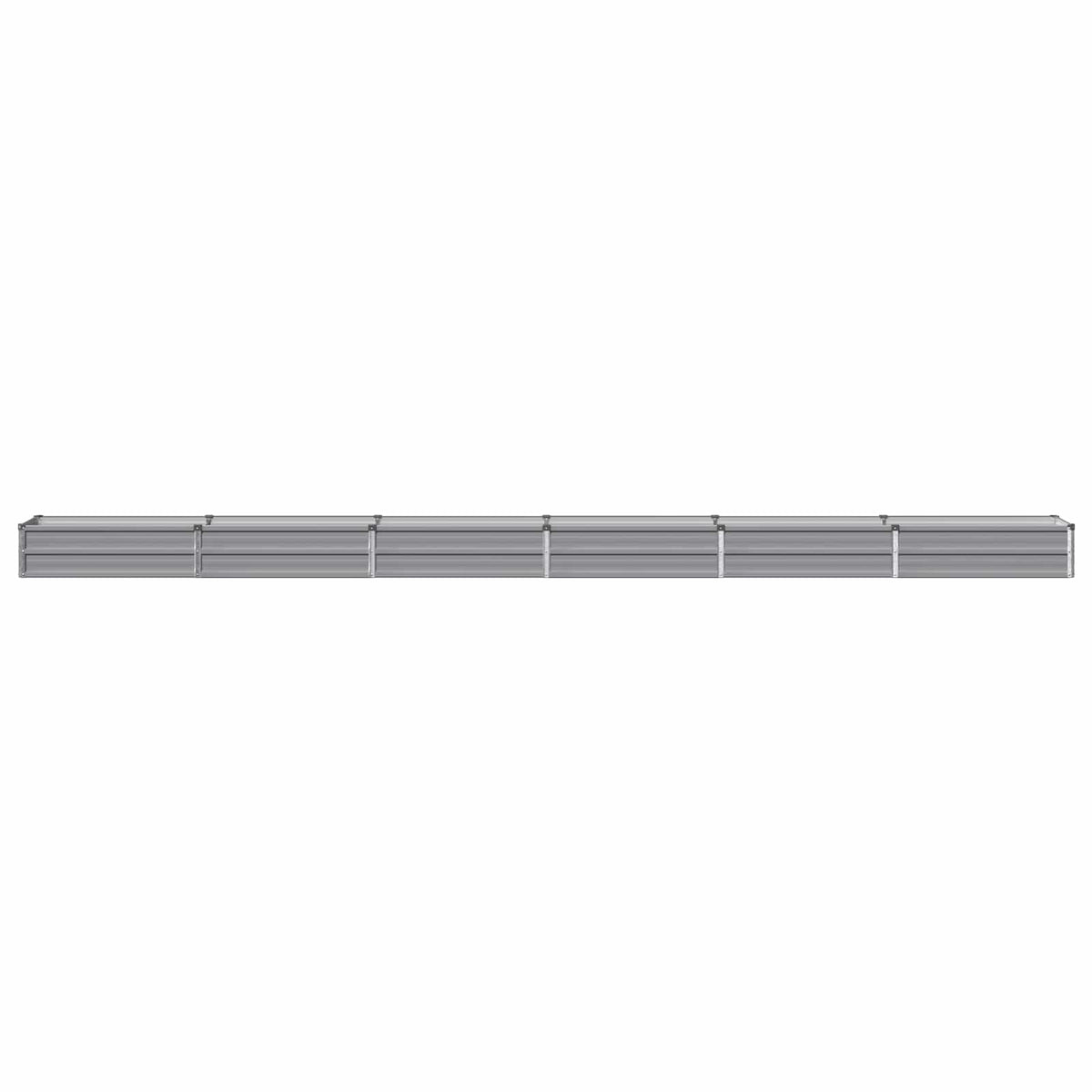 vidaXL Raised Garden Bed Grey 480 x 40 x 24 cm Galvanised Steel