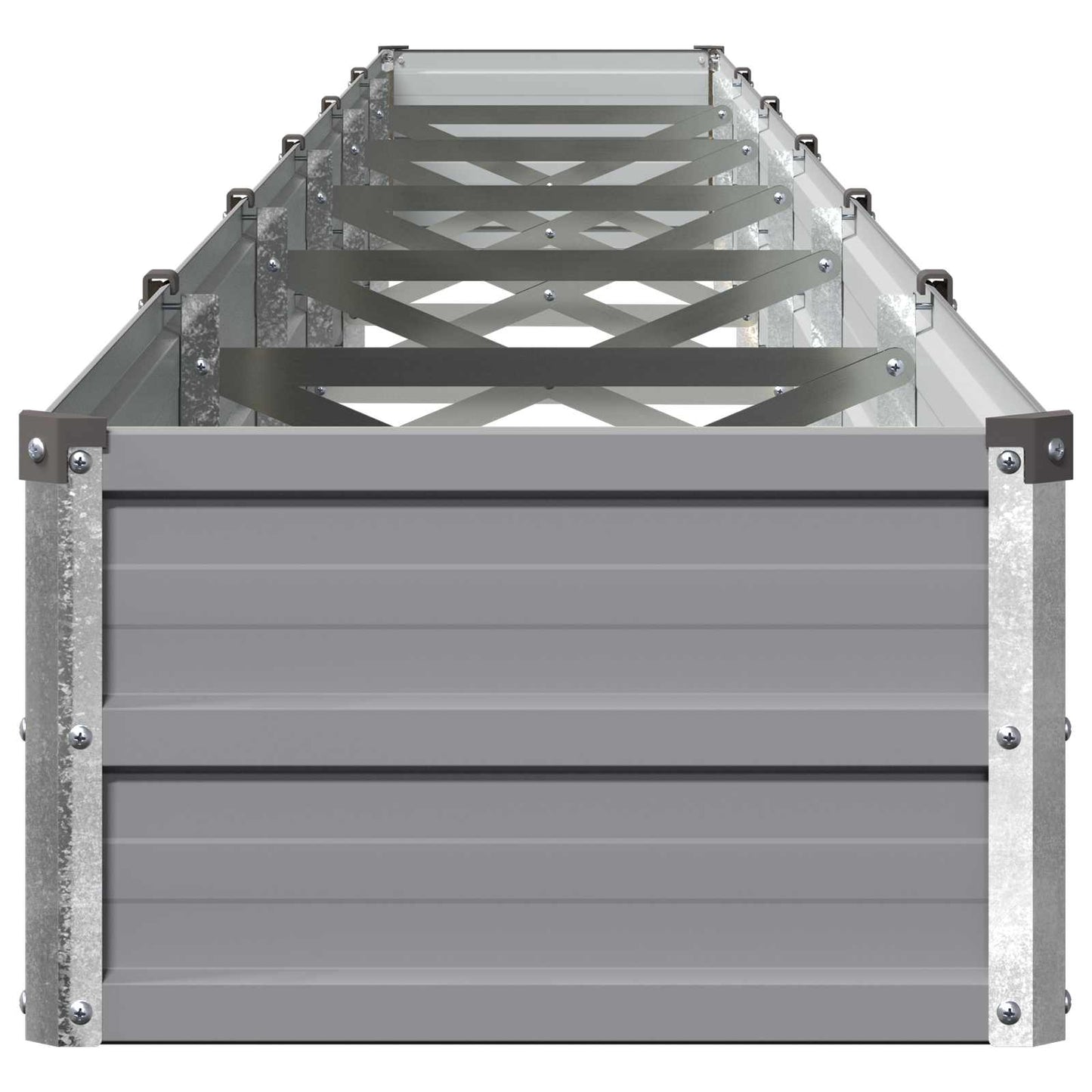 vidaXL Raised Garden Bed Grey 480 x 40 x 24 cm cold-rolled steel