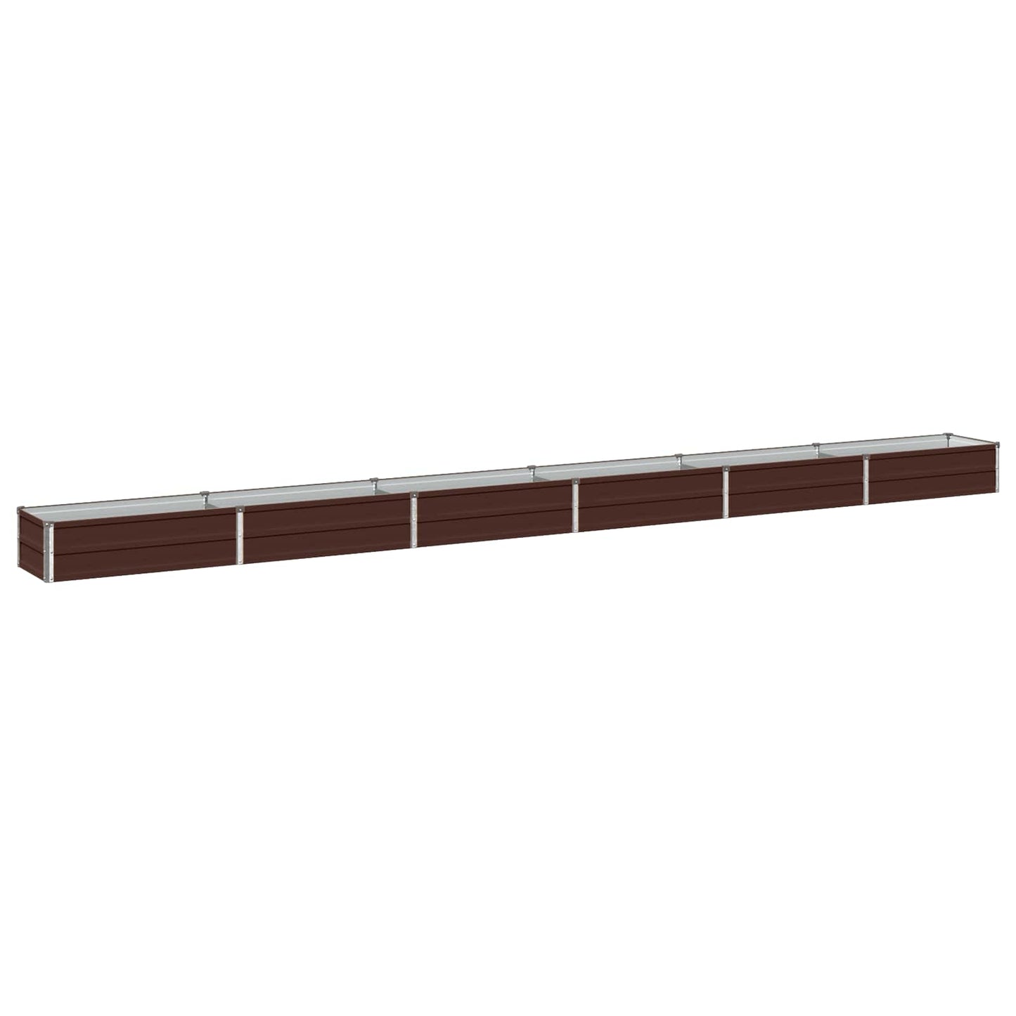 vidaXL Raised Garden Bed Brown 480 x 40 x 24 cm cold-rolled steel