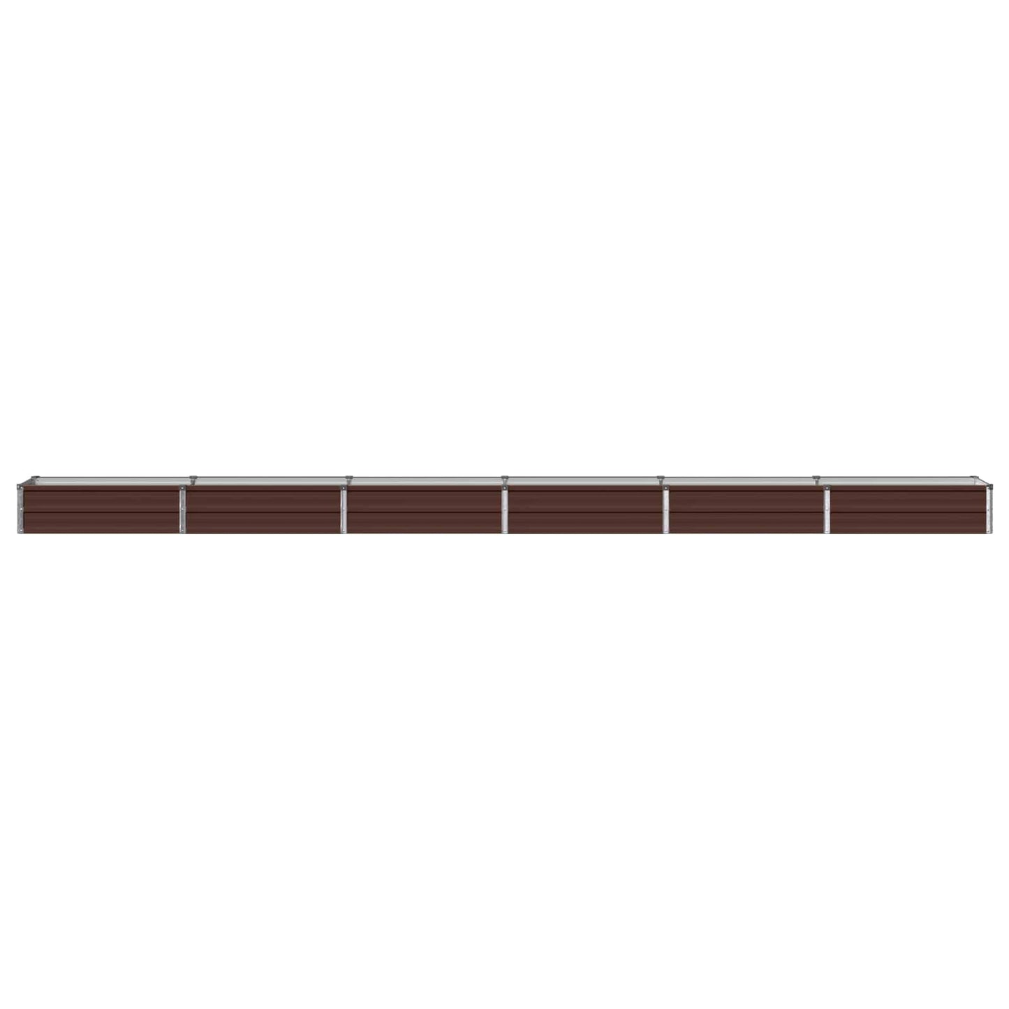 vidaXL Raised Garden Bed Brown 480 x 40 x 24 cm cold-rolled steel
