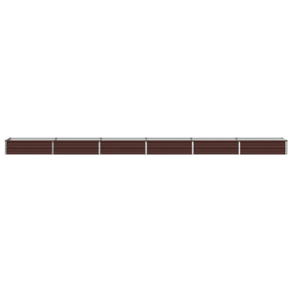 vidaXL Raised Garden Bed Brown 480 x 40 x 24 cm cold-rolled steel