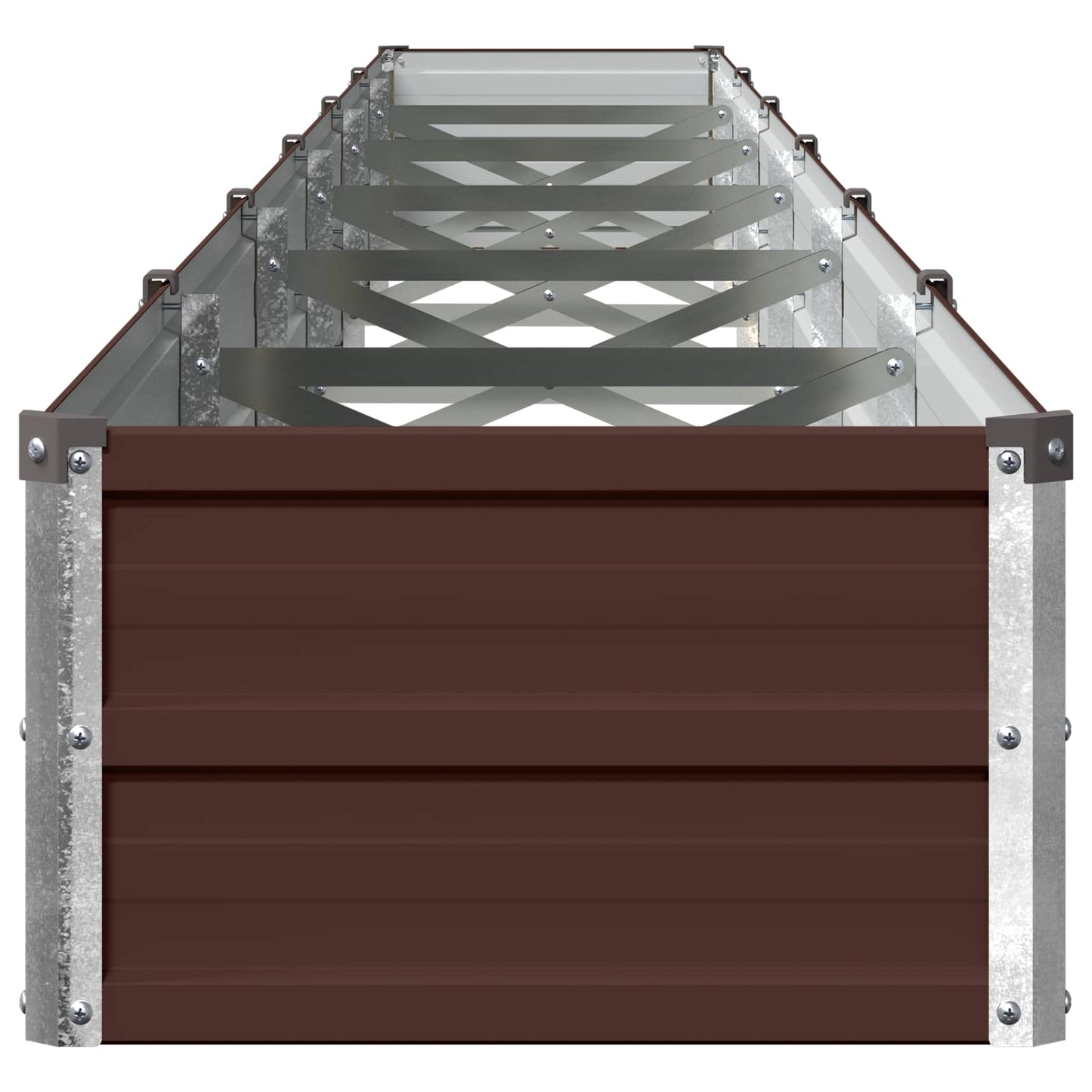 vidaXL Raised Garden Bed Brown 480 x 40 x 24 cm cold-rolled steel