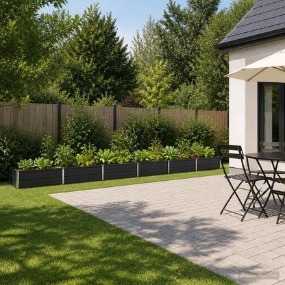 vidaXL Raised Garden Bed Anthracite 480 x 40 x 24 cm cold-rolled steel