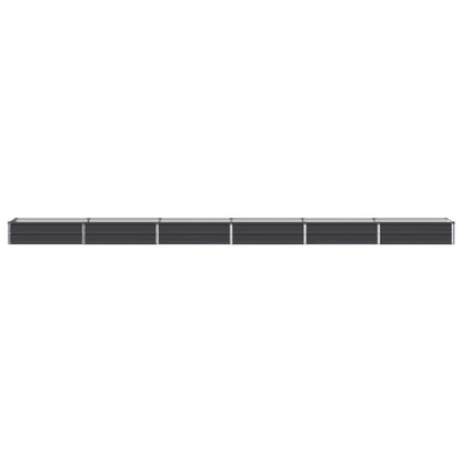vidaXL Raised Garden Bed Anthracite 480 x 40 x 24 cm cold-rolled steel