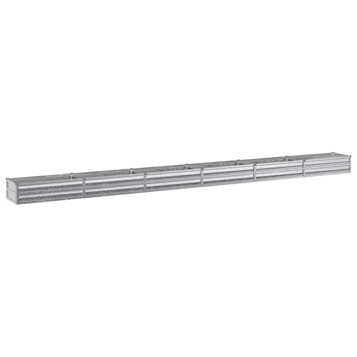 vidaXL Raised Garden Bed Silver 480 x 40 x 24 cm galvanized