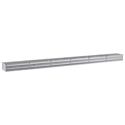 vidaXL Raised Garden Bed Silver 480 x 40 x 24 cm galvanized