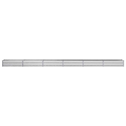 vidaXL Raised Garden Bed Silver 480 x 40 x 24 cm galvanized