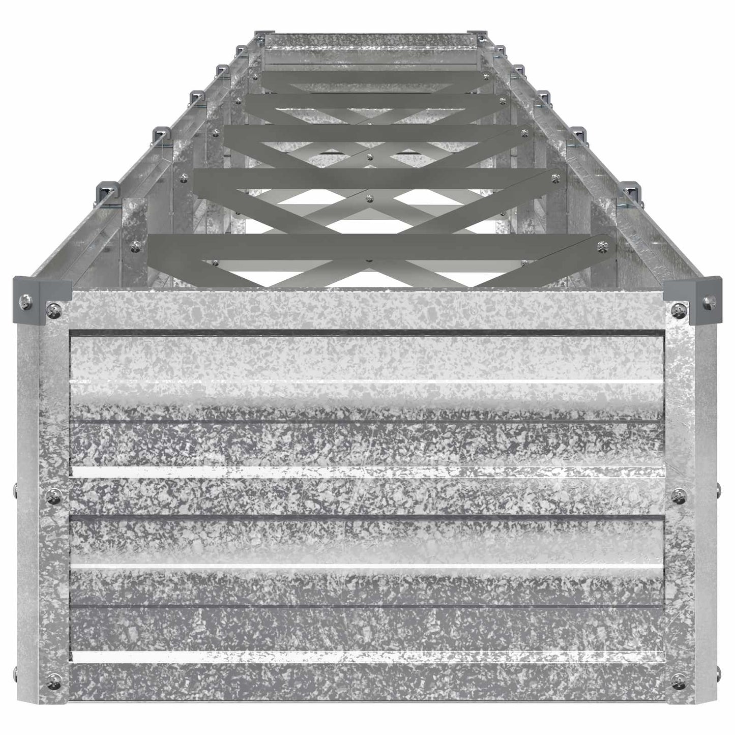 vidaXL Raised Garden Bed Silver 480 x 40 x 24 cm galvanized