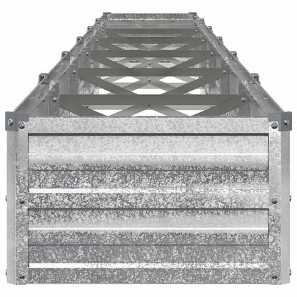 vidaXL Raised Garden Bed Silver 480 x 40 x 24 cm galvanized