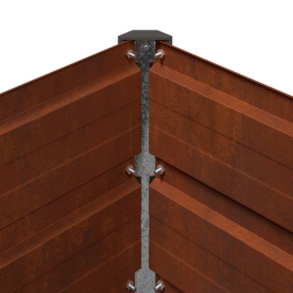 vidaXL Raised Garden Bed Rusty 480 x 40 x 24 cm corton